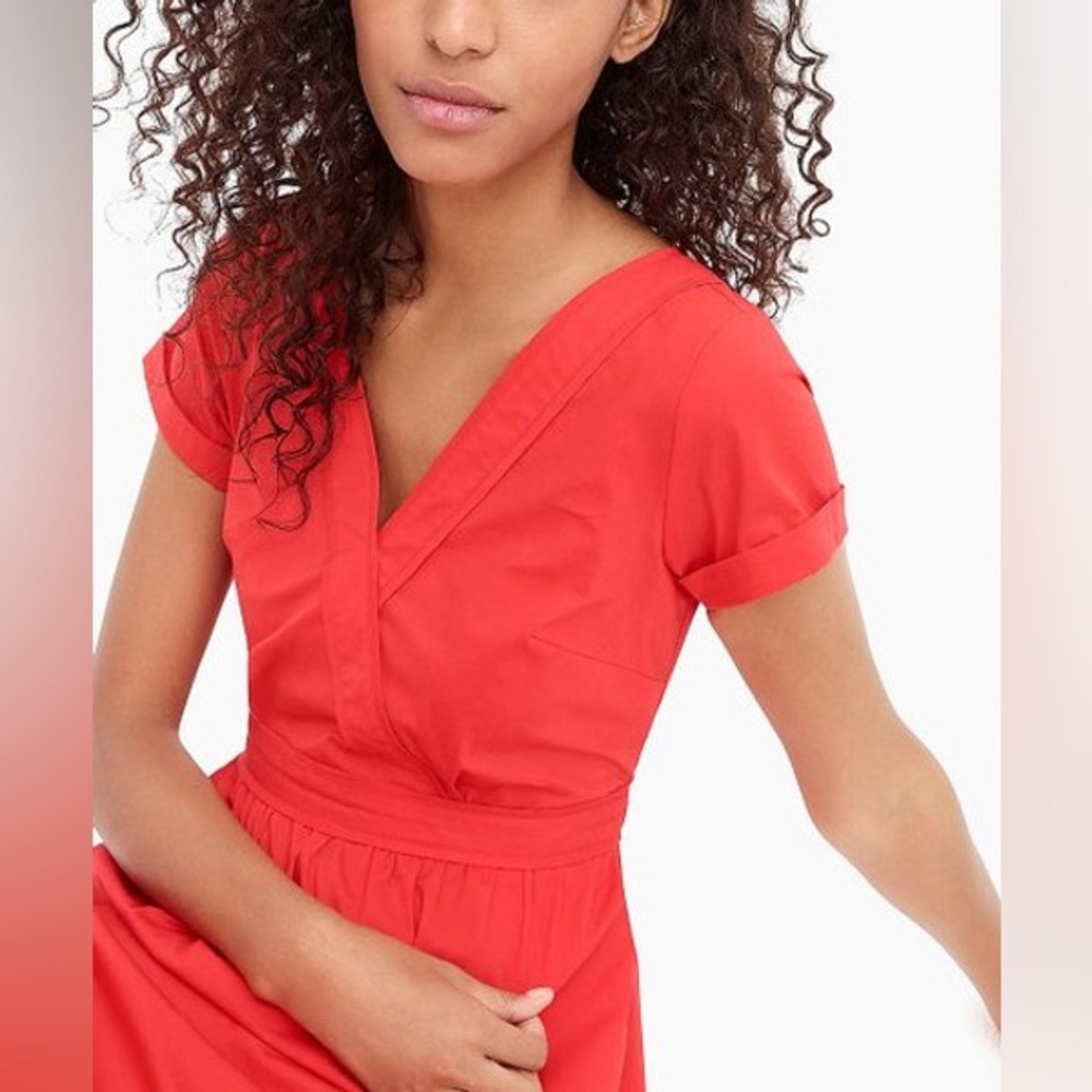 J. CREW Vibrant Red Midi Dress - Picture 2 of 15